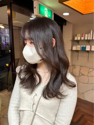 セミロング カラー 矢野 晃平のヘアスタイル