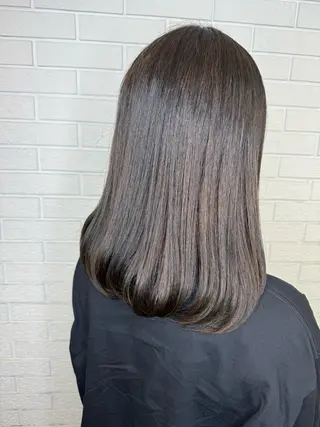 セミロング カラー パーマ ニュアンスデザイン✄ YOU♡のヘアスタイル