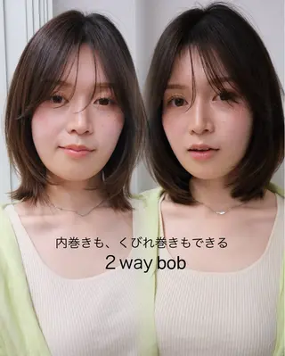 ミディアム ボブ/ミディアム 親しみやすさ/さくらのヘアスタイル