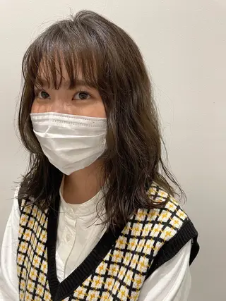 ミディアム カラー 狩野 羅夢のヘアスタイル