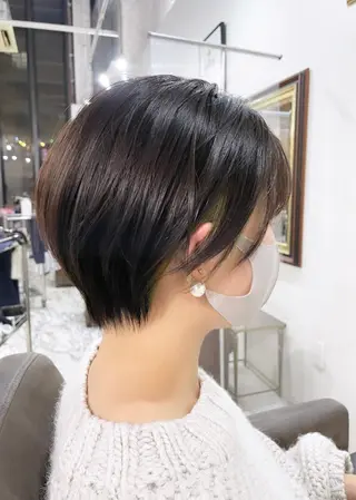 ショート カラー 🩵縮毛矯正 髪質 改善 美髪🩵のヘアスタイル