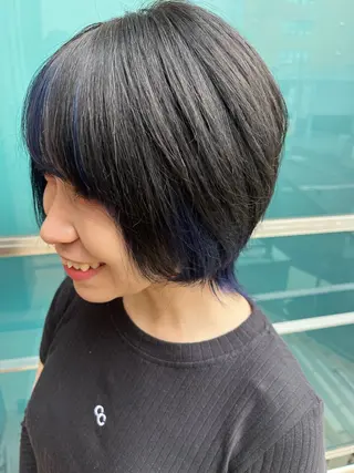 ショート カラー メンズ 久木原 ゆりのヘアスタイル