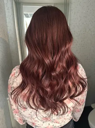 ロング カラー ヘアアレンジ MIYU/ニュアンス /ケアブリーチカラーのヘアスタイル