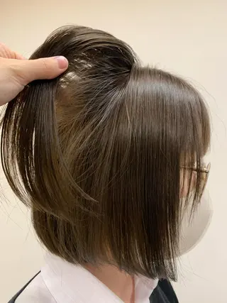 ミディアム カラー 鈴木 まりやのヘアスタイル