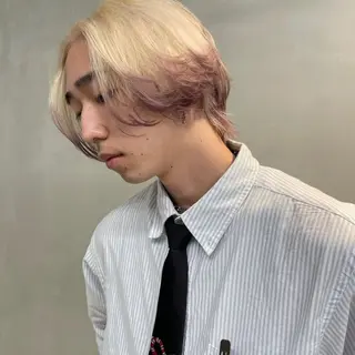 ショート カラー メンズ 花香竜太/エクステ /ハイトーンカラーのヘアスタイル