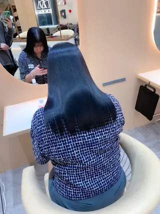 ロング カラー パーマ ✨美髪矯正×髪質改善 🍎カイト🍎渋谷のヘアスタイル