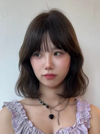 ミディアム けいし🐬ボブ 美髪縮毛矯正のヘアスタイル