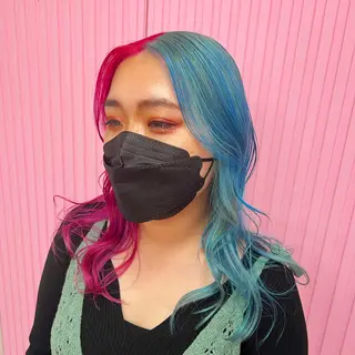 セミロング カラー ELU.☁️ ARIのヘアスタイル