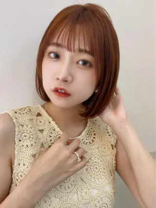 ミディアム カラー 🪭risa 暖色/レイヤー🪭のヘアスタイル