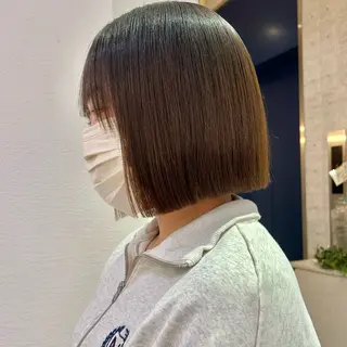 ミディアム カラー 髪質改善【縮毛矯正】 北千住 田邉 澪のヘアスタイル