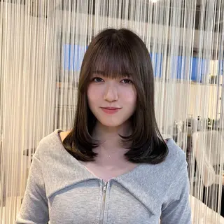 セミロング カラー RINNO🌷艶髪/ 艶カラー/縮毛矯正のヘアスタイル
