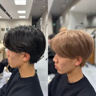 ショート カラー メンズ メンズ特化韓国風 パーマスタイル/りんのヘアスタイル