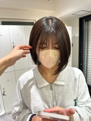 ショート 切りっぱなし/髪質 改善矯正/さやか🫧のヘアスタイル