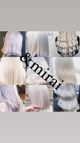 ミディアム カラー 髪質改善デザイナー &mirai ryoのヘアスタイル
