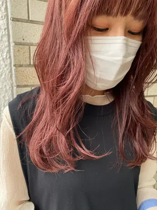 ミディアム カラー レイヤー暖色カラー 池袋Yamamotoのヘアスタイル