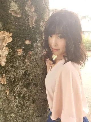 セミロング 田中 奈布のヘアスタイル