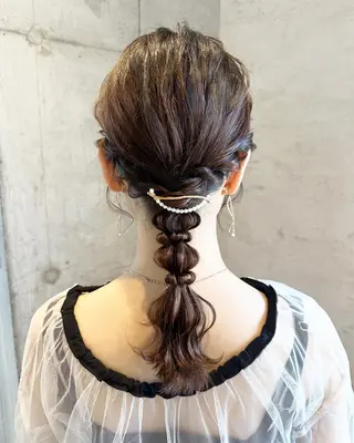 セミロング ヘアアレンジ 🎀ヘアセット/艶髪 /はやしほのか🎀のヘアスタイル