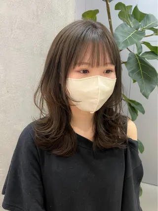 セミロング カラー 谷町/Le'a /竹原しおなのヘアスタイル