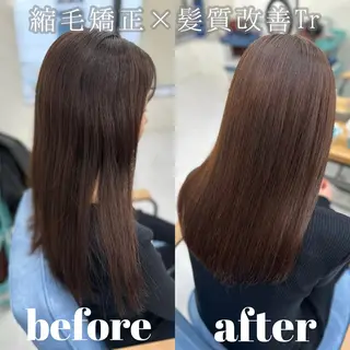 ロング 髪質改善🩵縮毛矯正 代々木/木下のヘアスタイル