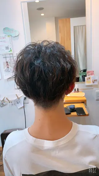 パーマ メンズ 石川 奈緒子のヘアスタイル