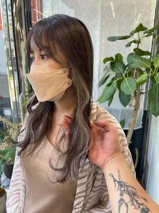 セミロング 早瀬裕之 パーマのヘアスタイル