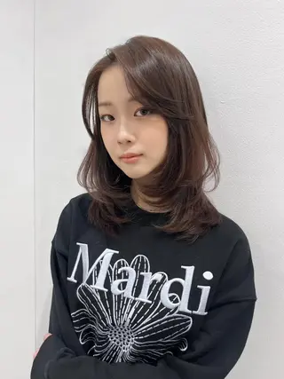 カラー 赤み消し🌿韓国風 ヘア🌿渋谷美容室のヘアスタイル