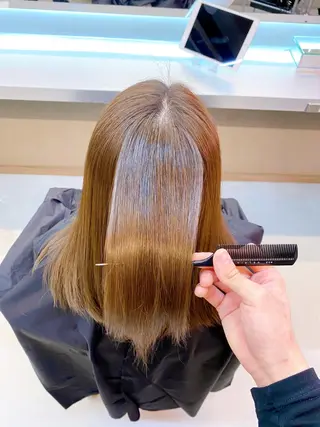 ミディアム カラー 艶髪と透明感を ‼️/若林のヘアスタイル