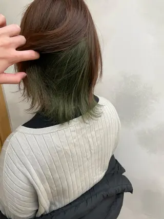 ミディアム カラー 髪質改善／パーマ カラー浅草 山本隼輔のヘアスタイル