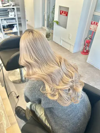 ロング 似合わせカラー ブリーチ/店長レンのヘアスタイル