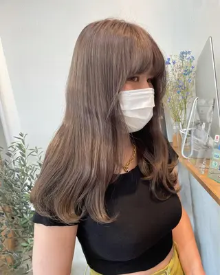 ロング カラー カラーモデル募集 吉原佳穂💗のヘアスタイル