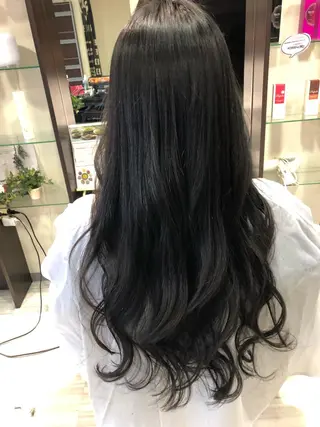 ロング 【南草津】髪質改善 ヘナカラー＆縮毛矯正のヘアスタイル