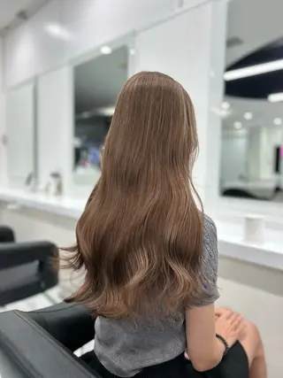 セミロング カラー 渋谷人気1位✨カラー 縮毛、髪質改善のヘアスタイル