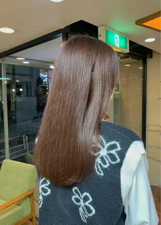 セミロング カラー 矢野 晃平のヘアスタイル