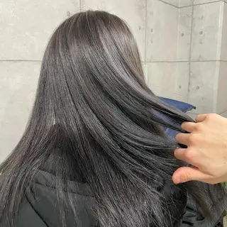 ミディアム カラー パーマ ヘアアレンジ メンズ キッズ ネイル マツエク・マツパ 切りっぱなしヘアボブ ミディアムヘアRYOのヘアスタイル