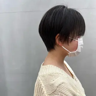 ショート カラー 🌱小顔魅せショート 髪質改善カラー/泉綺のヘアスタイル