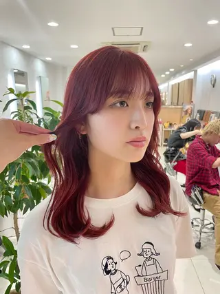 セミロング 🧸SAKI🎀 韓国レイヤーのヘアスタイル