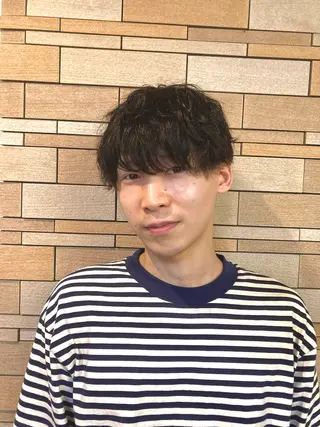 パーマ メンズ 安樂 優希のヘアスタイル