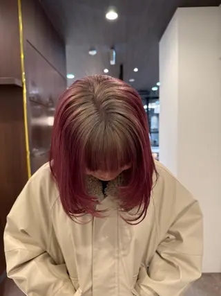 ミディアム カラー Harris　表参道・外苑前・青山　表参道本店所属・艶カラー/ハイトーン /アレンジ/meiのヘアスタイル