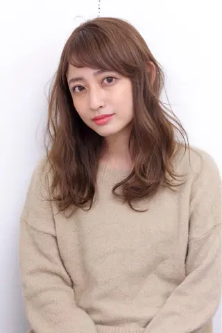 セミロング カラー パーマ ヘアアレンジ メンズ キッズ ネイル マツエク・マツパ 朝がラクになるパーマ トウバルタイキのヘアスタイル