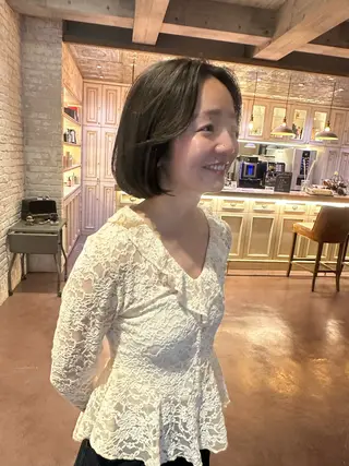 ミディアム 福島 立也のヘアスタイル