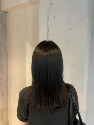 ミディアム 透明感・美髪 monsoワニベユナのヘアスタイル