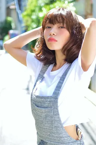 ミディアム パーマ 新宿徒歩5分 透明感カラーのその他イメージ