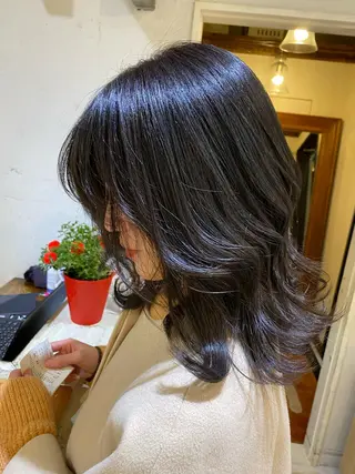 セミロング カラー ブリーチ koheiのヘアスタイル