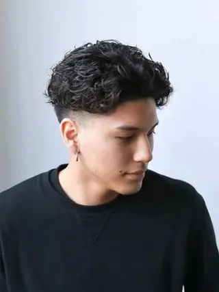 パーマ ヘアアレンジ メンズ Jr.スタイリスト エシカル🌱松原大将のヘアスタイル