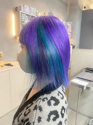 ミディアム カラー 前橋 姫奈のヘアスタイル