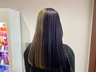 ロング カラー 蓮見  友里のヘアスタイル