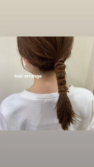 ヘアアレンジ ブリーチなしWカラー ／レイヤー🎀マリノのヘアスタイル