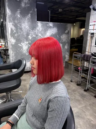 ミディアム カラー ハイトーン 横浜💞ミオのヘアスタイル