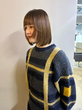 ショート カラー ハイトーン レイヤー🎀meiのヘアスタイル