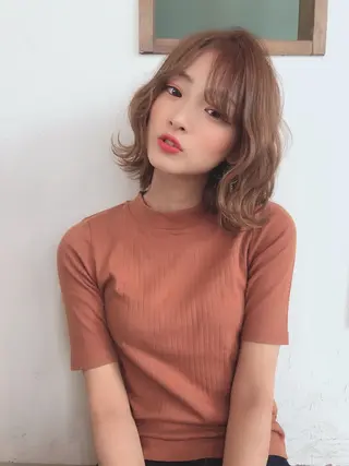 ミディアム カラー LOOP hairのヘアスタイル